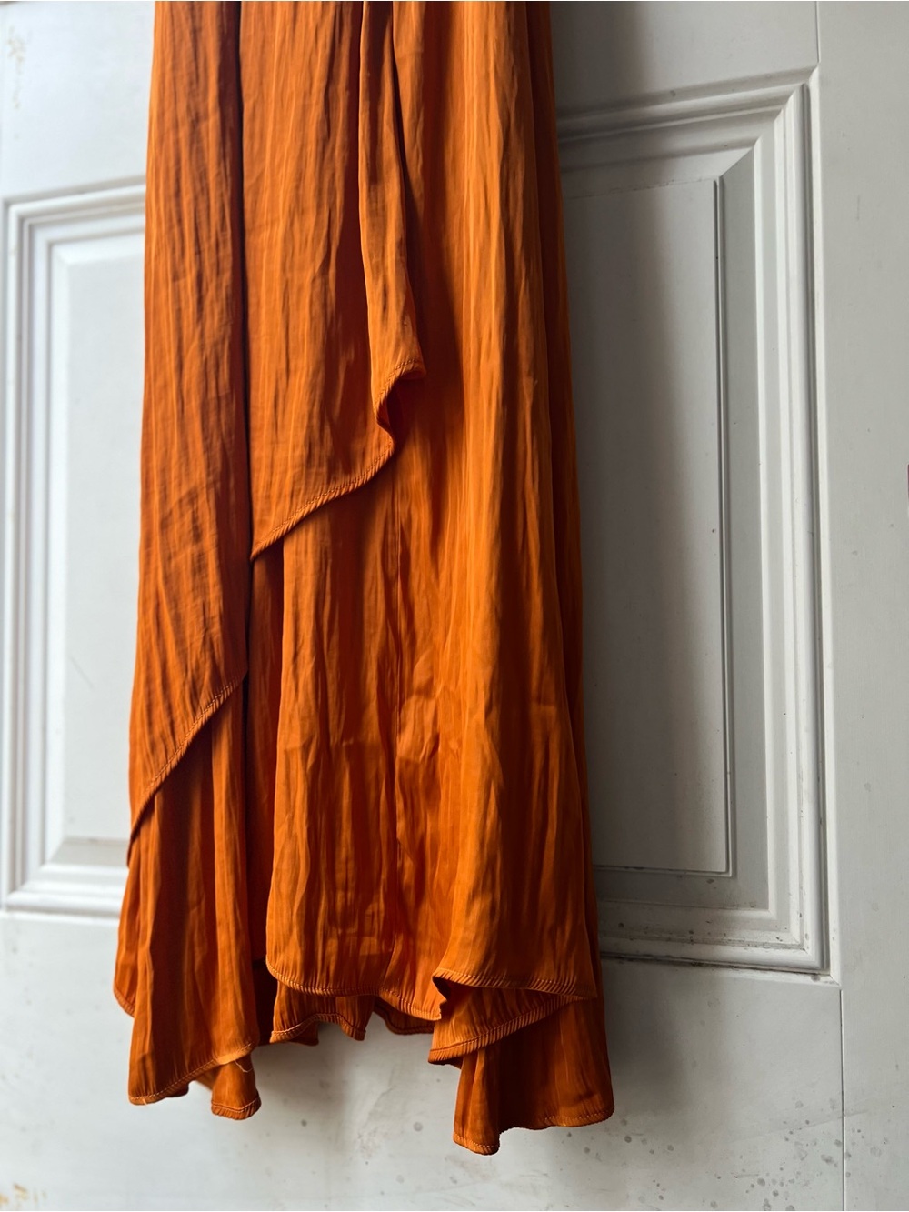 ZARA NWT Sunflower Orange Midi Dress - Picture 9 of 9